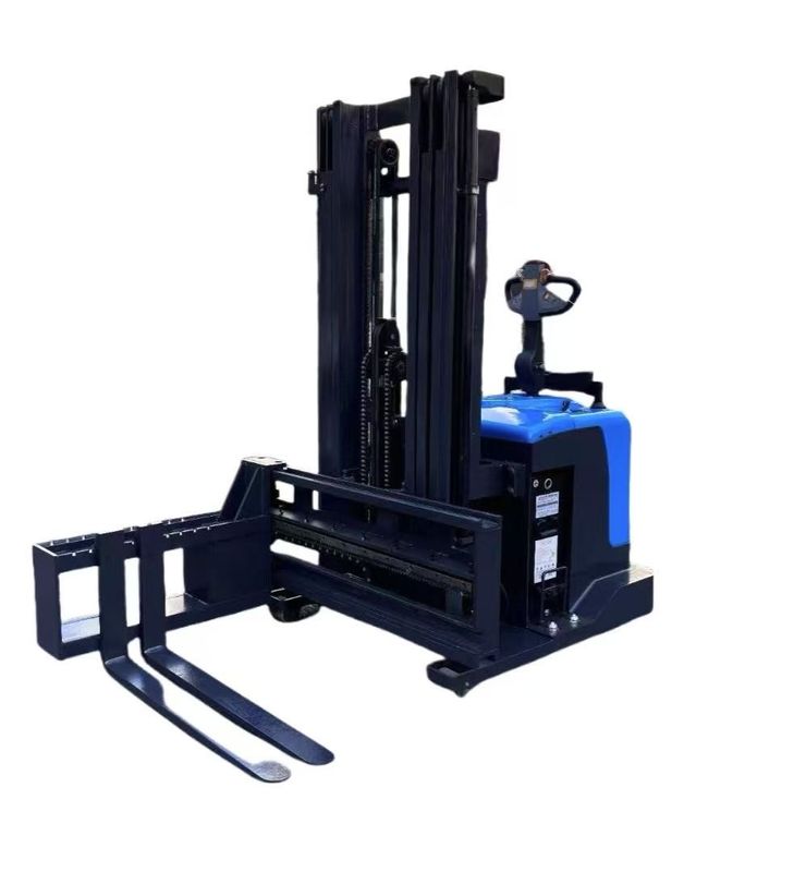 Three-way Electric Pallet Stacker  Forklift Narrow Aisle Operations Rated Capacity 1500 KG Max.Height  7000 mm High-Density Storage Environments